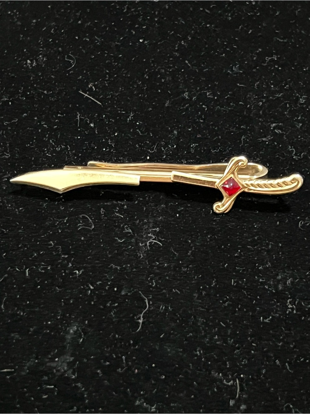 vintage Hickok USA gold-tone sword tie clip